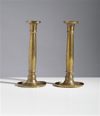 Paar Biedermeier Kerzenleuchter, 1. Hälfte 19. Jahrhundert - Antiques and art