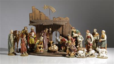 Weihnachtskrippe, Fa. Dolfi, St. Ulrich im Grödnertal, Ende 20. Jahrhundert - Arte e antiquariato