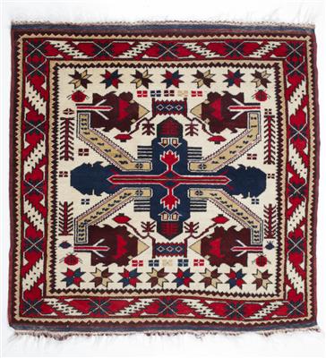 Yagcibedir Teppich, ca. 100 x 100 cm, Westanatolien (Türkei), 2. Hälfte 20. Jahrhundert - Kunst, Antiquitäten & Weihnachtskrippen