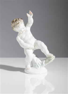 Putto, Entwurf György Nemes um 1920, Porzellanmanufaktur Herend, Ungarn, 2. Hälfte 20. Jahrhundert - Antiques and art