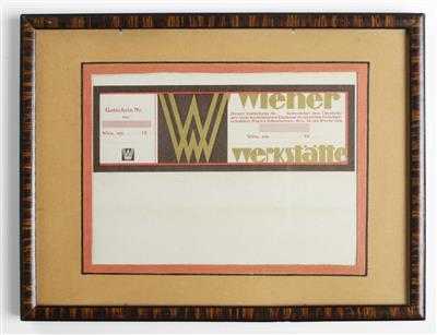 Wiener Werkstätte WW - originaler Gutschein - Antiques and art