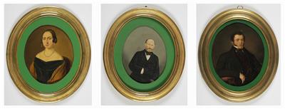 Drei Portraits, 19. Jahrhundert - Paintings
