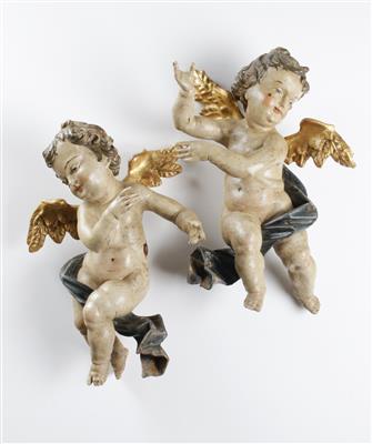 Paar fliegende Engel im Barockstil, 20. Jahrhundert - Antiquariato e mobili
