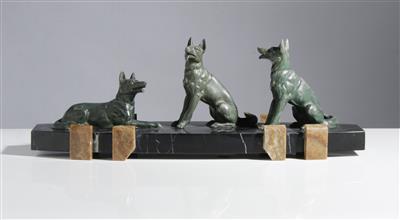 Schäferhundgruppe, Jacques Limousin, Entwurf um 1930 - Antiquariato e mobili