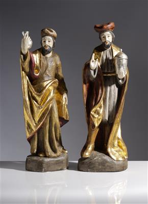 Hll. Kosmas  &  Damian, 2 Skulpturen, 20. Jahrhundert - Arte e antiquariato