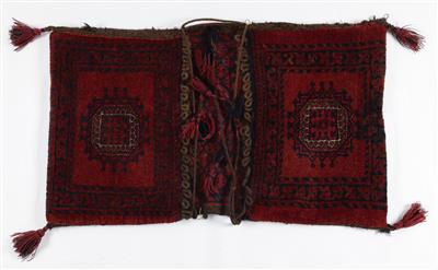 Afghanische Doppeltasche, ca. 110 x 63 cm, 2. Hälfte 20. Jahrhundert - Antiques and art
