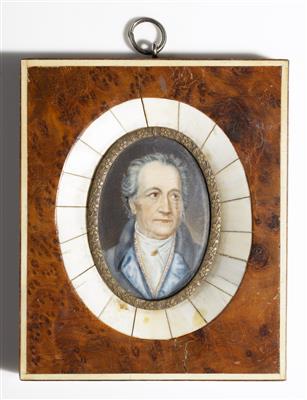 Bildnisminiatur Johann Wolfgang von Goethe (1749-1832), um 1900 - Antiques and art