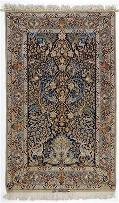 Isfahan Wandteppich (signiert), ca. 175 (190) x 108 cm, Zentralpersien, Ende 20. Jahrhundert - Umění a starožitnosti