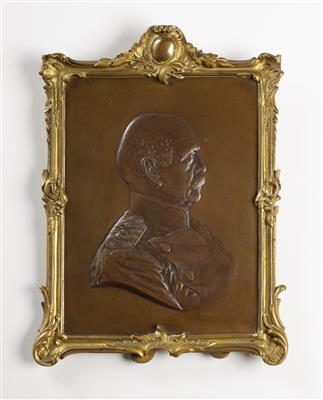 Portraitrelief von Otto Fürst von Bismarck, Otto Rohloff (1863-1919), um 1890 - Antiques and art