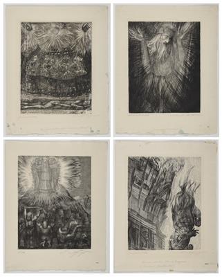 Ernst Fuchs *, 4 Bilder: - Obrazy