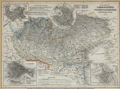 Landkarte: Österreich Lombardisch-Venetianisches Königreich, 1837 - Obrazy