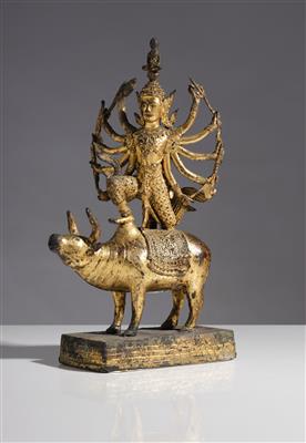 Hindu Gott Shiva auf Stier - Möbel & Antiquitäten