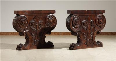 Paar Tischfüße im Renaissancestil, Italien, 19. Jahrhundert - Arte e antiquariato