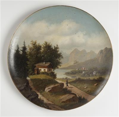 Bildplatte, Fa. Goldscheider, Wien, Ende 19. Jahrhundert - Antiquitäten, Möbel & Teppiche
