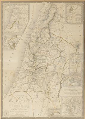 Karte von Palästina, Paris 1838 - Umění a starožitnosti