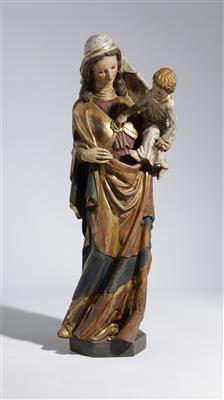 Madonna mit Christuskind im gotischen Stil, 20. Jahrhundert - Antiques and art
