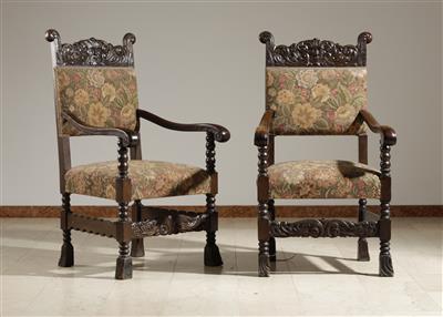 Paar Armlehnsessel im Renaissancestil, 19. Jahrhundert - Antiquitäten, Möbel & Teppiche