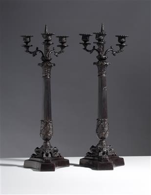 Paar Kerzenleuchter in klassizistischer Art, 20. Jahrhundert - Antiquitäten, Möbel & Teppiche