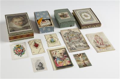 Sammlung von ca. 160 Andachtsbildchen - Antiquitäten, Möbel & Teppiche