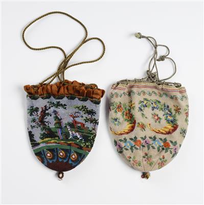 Zwei Glasperlbeutel, 19. Jahrhundert - Antiquitäten, Möbel & Teppiche