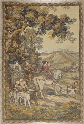 Wandteppich, ca. 202 x 135 cm, Frankreich, 2. Hälfte 20. Jahrhundert - Umění a starožitnosti