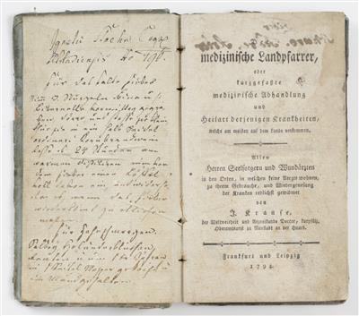 Buch: Der medizinische Landpfarrer, Frankfurt/Leipzig 1794 - Arte e antiquariato