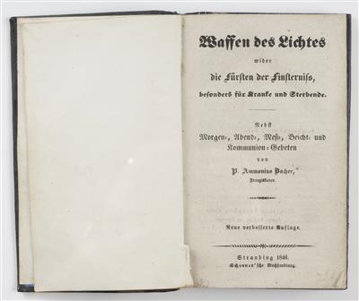 Buch: Waffen des Lichtes wider die Fürsten der Finsternis..., Straubing, 1846 - Arte e antiquariato