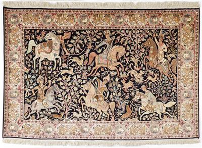 Kaschmir Wandteppich, ca. 122 x 182 cm, Indien, Ende 20. Jahrhundert - Kunst & Antiquitäten