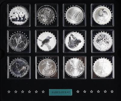 Silber Münzen Fabulous 12 Collektion - Umění a starožitnosti