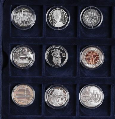 Silber Münzen Set 9 Stk. Offizielle Silbereuros - Kunst & Antiquitäten