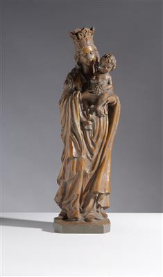 Gekrönte Madonna mit Christuskind, Südtirol, 20. Jhd. - Antiques and art