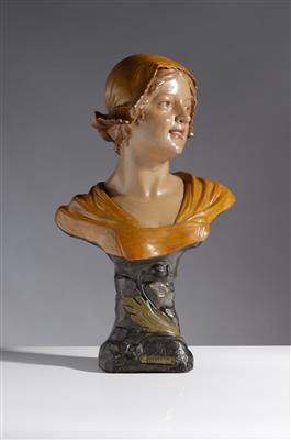 Jugendstil Büste "Bäuerin", Entwurf Goyeau, Paris um 1900 - Arte e antiquariato