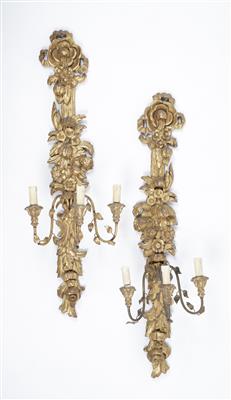 Paar Wandappliken im Louis-XVI-Stil, Italien, 19. Jahrhundert - Antiques and art