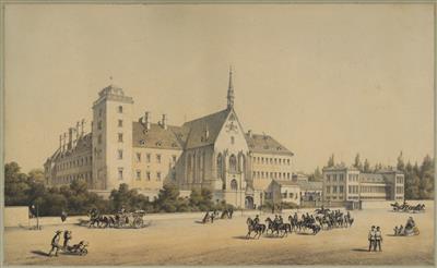 Die k. k. Militärakademie in Wiener Neustadt, Mitte 19. Jahrhundert - Dipinti