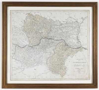 Landkarte von Niederösterreich, Anfang 19. Jahrhundert - Arte e antiquariato
