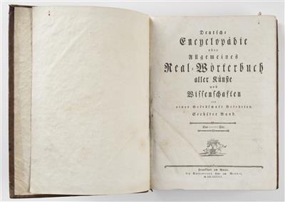 7 Bücher: Deutsche Encyclopädie oder Allgemeines Real-Wörterbuch aller Künste und Wissenschaften, - Arte e antiquariato