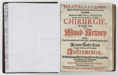 Barockes Buch über Chirurgie, Laurentius Heister, Nürnberg, 1731 - Antiques and art