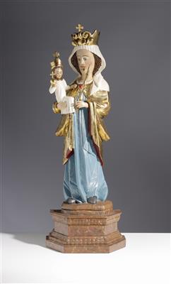 Gekrönte Madonna mit Christuskind, 2. Hälfte 19. Jahrhundert - Kunst & Antiquitäten