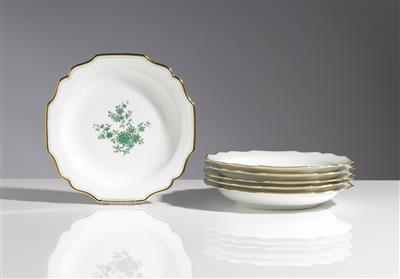 6 Suppenteller, Porzellanmanufaktur Augarten, Wien, 2. Hälfte 20. Jahrhundert - Arte e antiquariato