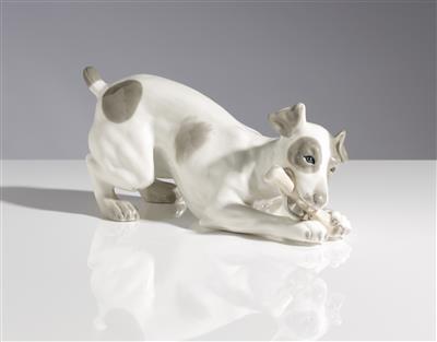 Hund, Porzellanmanufaktur Royal Copenhagen, Dänemark um 1920 - Antiques and art