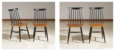 Vier Sessel, sog. "Fannet chairs", Entwurf Illmari Tapiovaara, Skandinavien, 1950er Jahre - Antiques and art