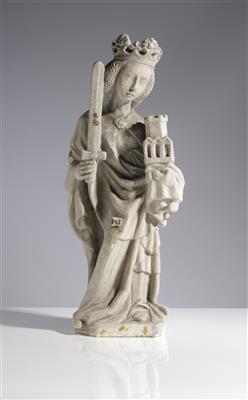 Hl. Barbara von Nikomedien im gotischen Stil, 20. Jahrhundert - Arte e antiquariato