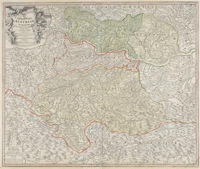 Landkarte von Oberösterreich, Johann Baptist Homann (Oberkammlach 1664-1724 Nürnberg), Nürnberg, um 1712 - Arte e antiquariato