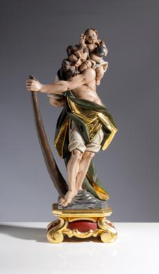 Hl. Christophorus mit Jesuskind im Barockstil, 20. Jahrhundert - Arte e antiquariato