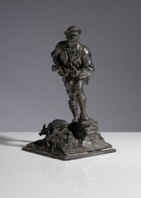 Jäger mit erlegter Gämse, Oberösterreich, um 1906 - Antiquitäten, Möbel & Teppiche