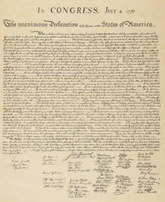 Unabhängigkeitserklärung der Vereinigten Staaten von Amerika am 4. Juli 1776 - Antiquitäten, Möbel & Teppiche