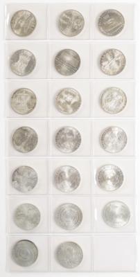 Komplettset 20 Silbermünzen ATS 50 - Umění a starožitnosti