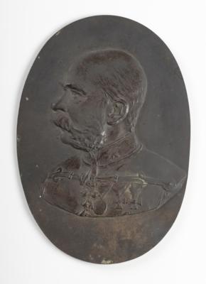 Portraitrelief von Kaiser Franz Joseph I., um 1900 - Arte e antiquariato