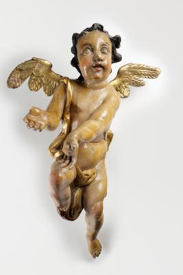 Großer barocker fliegender Engel, österreichischer Kulturkreis, 18. Jahrhundert - Kunst & Antiquitäten