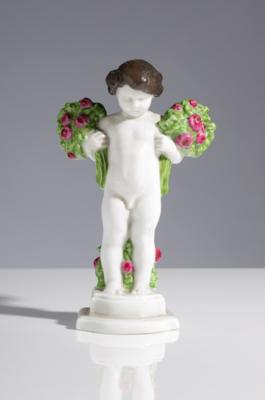 Knabe mit Blumen "Ich gratuliere", - Arte e antiquariato